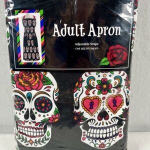 Colorful Sugar Skull Apron – Mexican Day of the Dead Themed Apron Adult